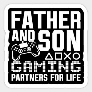 Father And Son Gaming Partners For Life Sticker